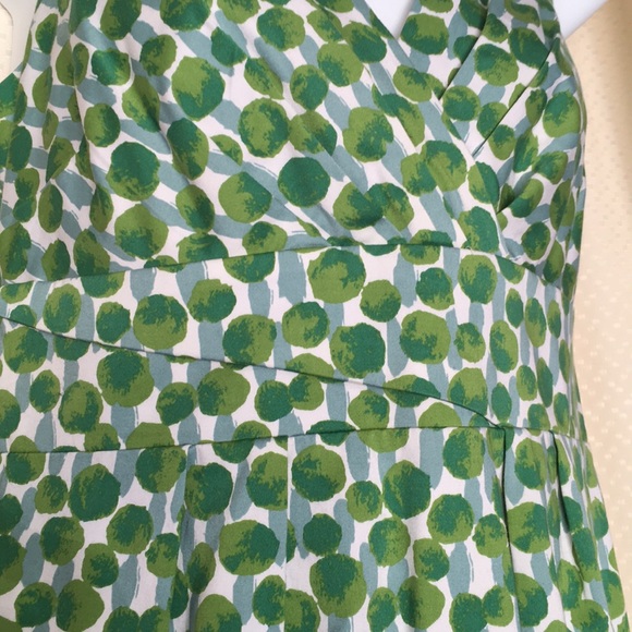 Boden green patterned cotton dress sz4L - Picture 5 of 8